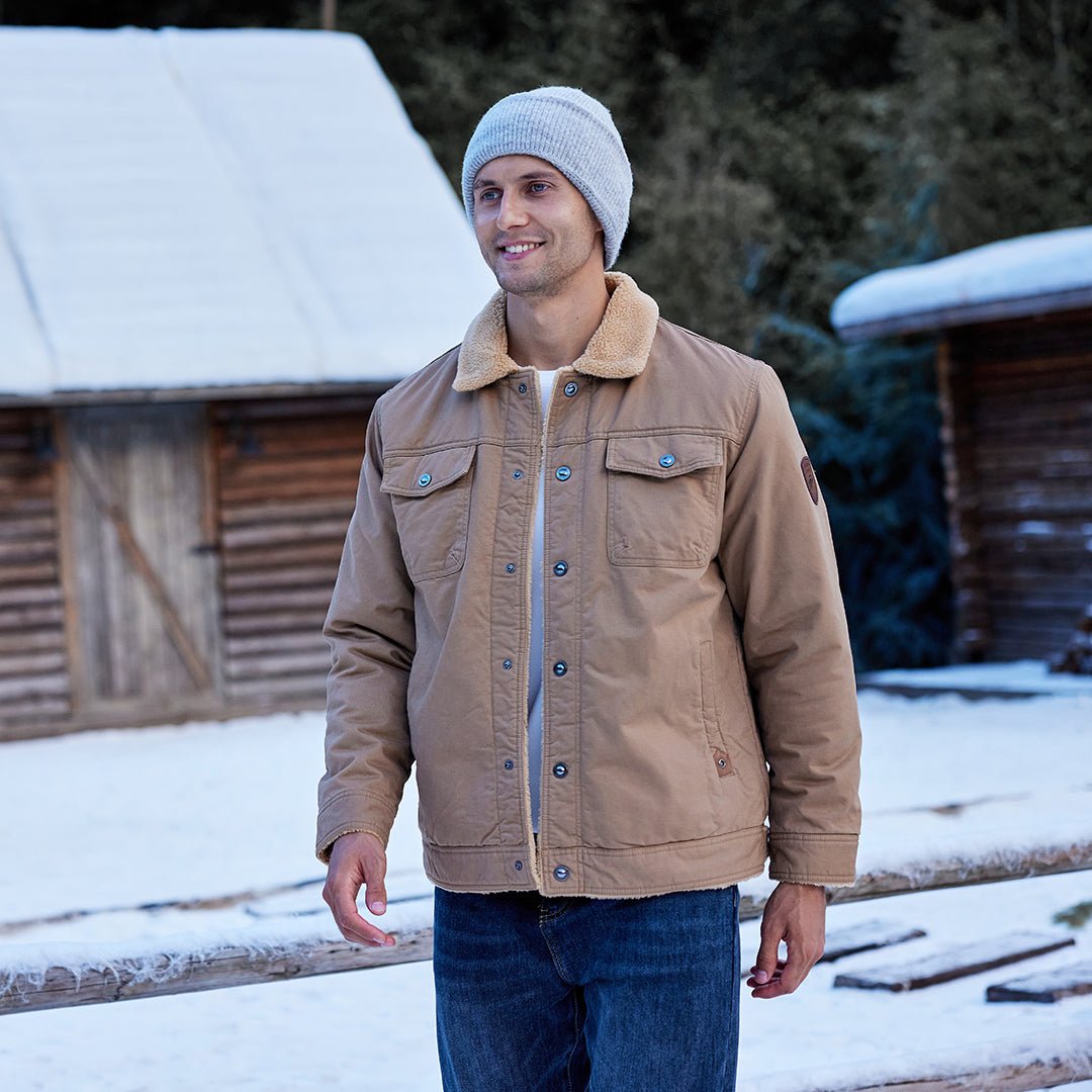 Hudson | Timeless Mens Fleece Jacket with Flap Pockets