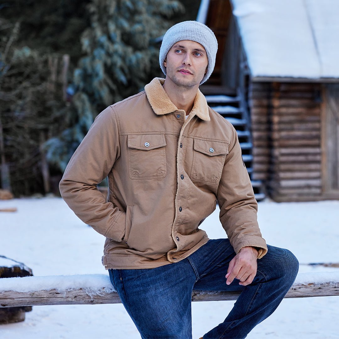 Hudson | Timeless Mens Fleece Jacket with Flap Pockets