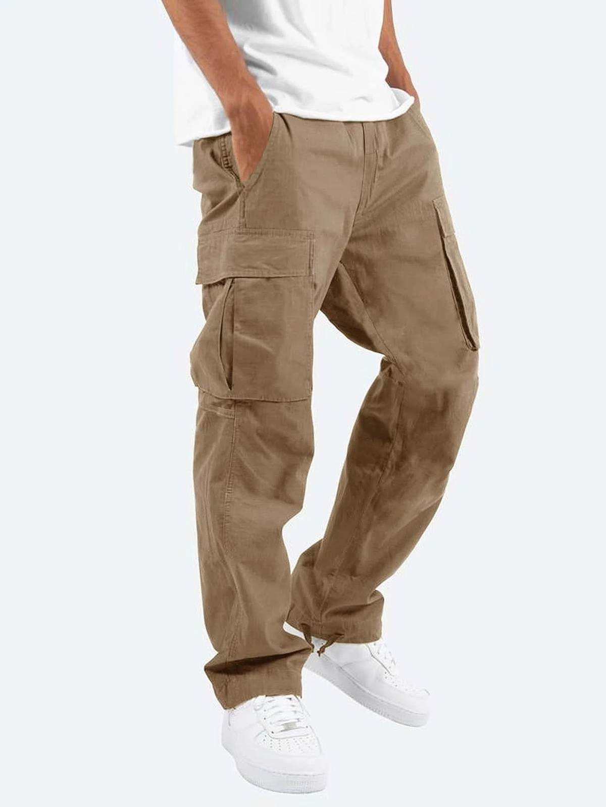 Hugo | Sophisticated Relaxed Fit Mens Cargo Trousers with Side Pockets