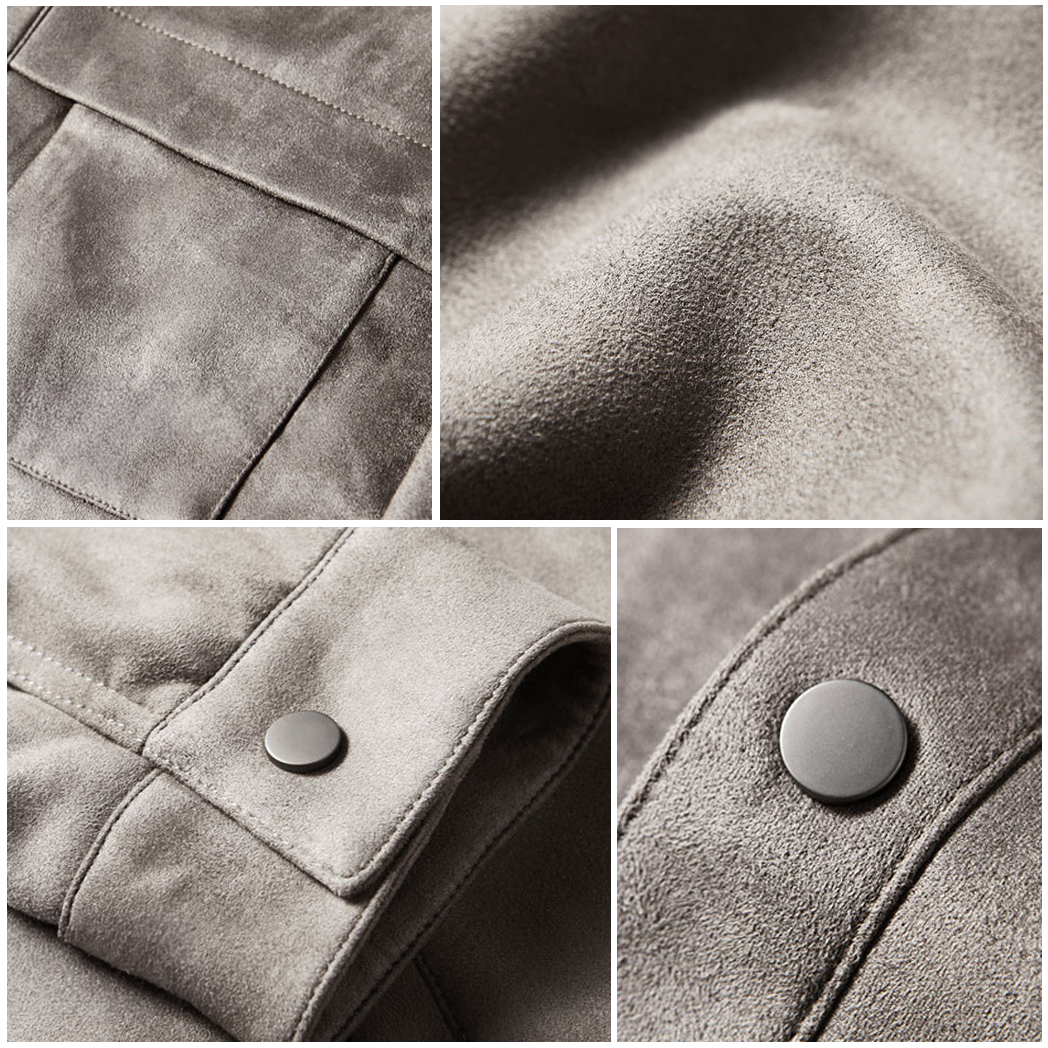 Hunter | Classic Suede Jacket with Point Collar