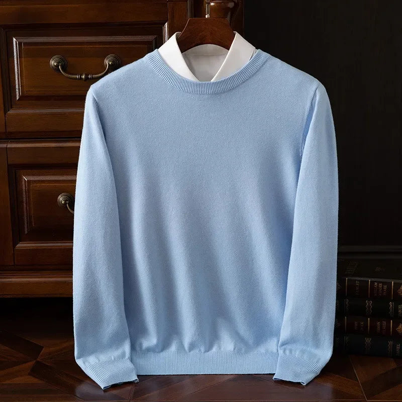 Hunter | Effortless Crew Neck Mens Knit Jumper