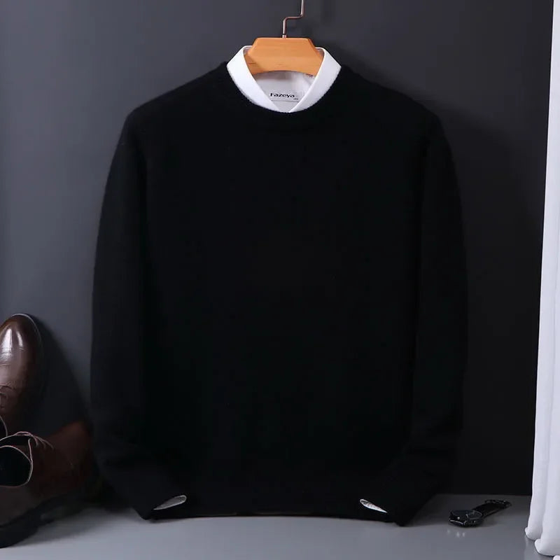 Hunter | Effortless Crew Neck Mens Knit Jumper