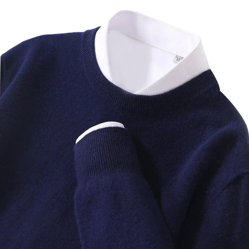 Hunter | Effortless Crew Neck Mens Knit Jumper