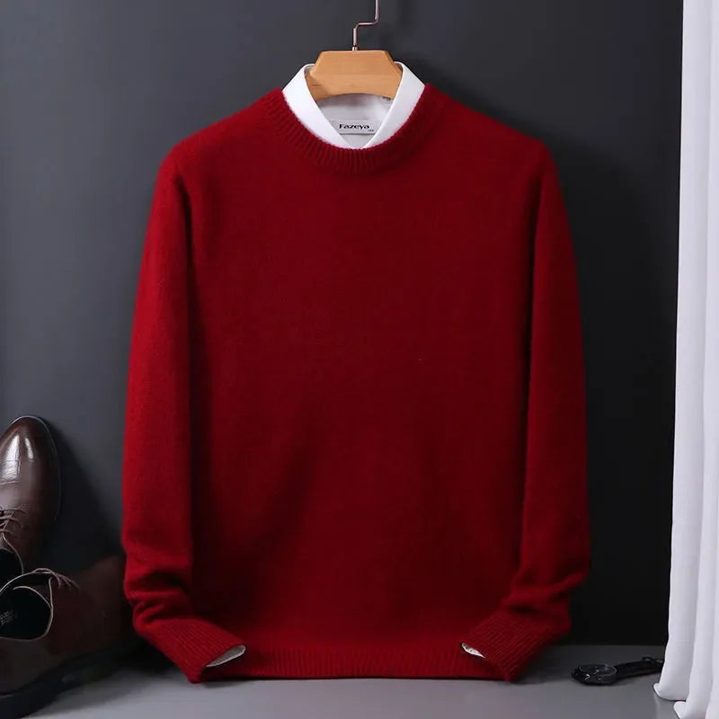 Hunter | Effortless Crew Neck Mens Knit Jumper