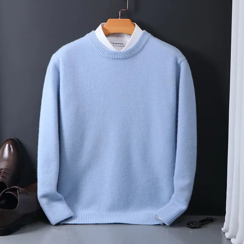 Hunter | Effortless Crew Neck Mens Knit Jumper