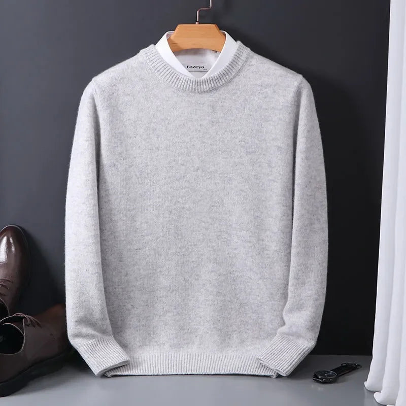 Hunter | Effortless Crew Neck Mens Knit Jumper