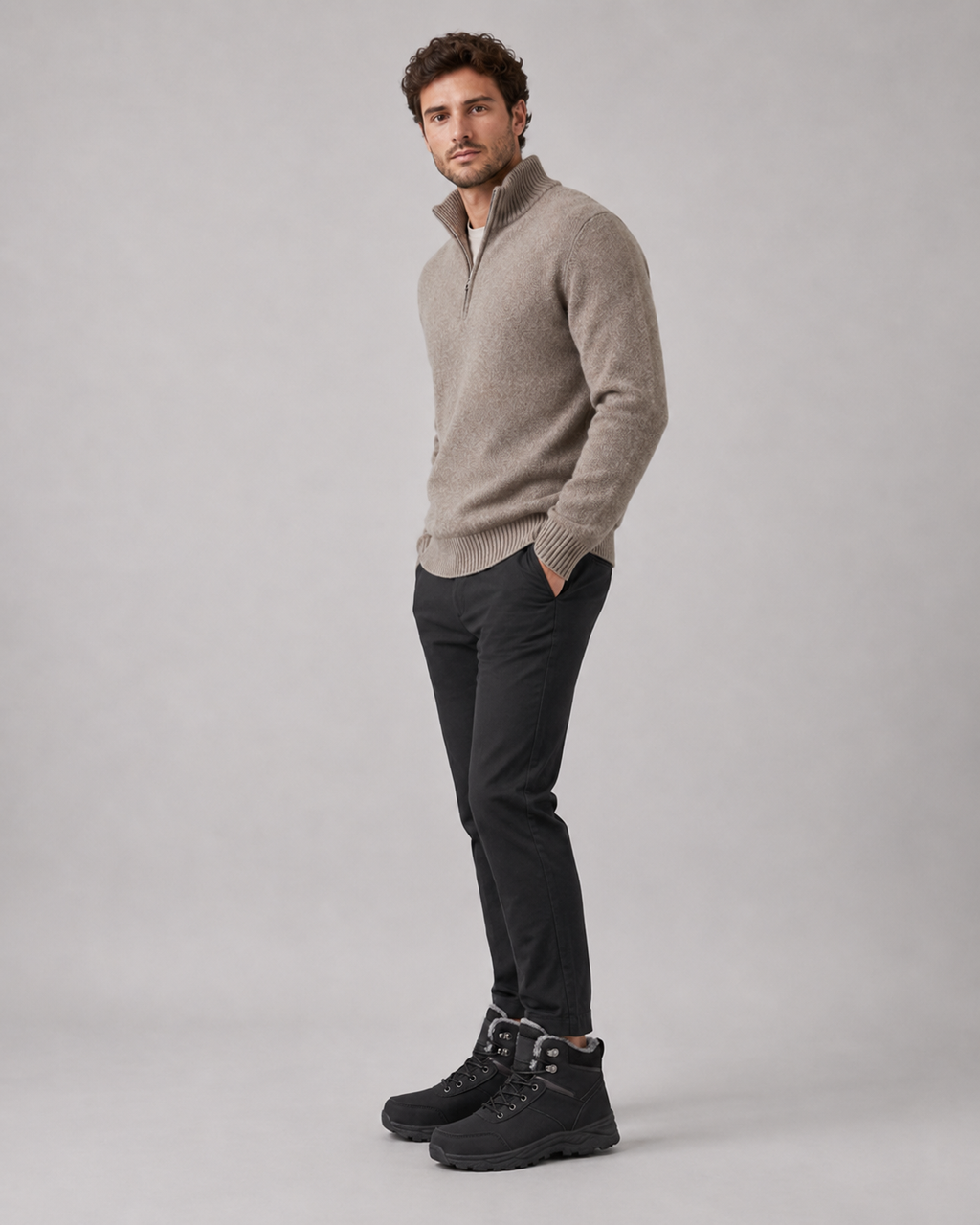 Hunter | Plush-Lined Lace-Up Winter Mens Boots