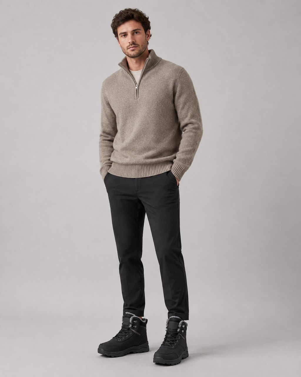 Hunter | Plush-Lined Lace-Up Winter Mens Boots