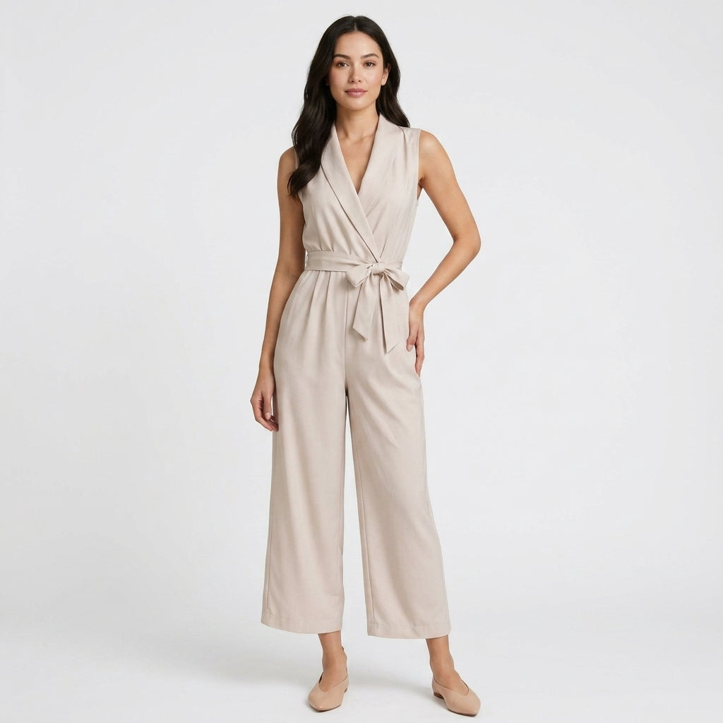 Imogen | Chic Wide Leg Belted Jumpsuit