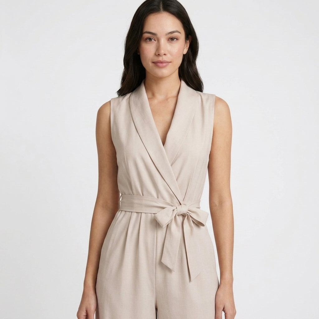 Imogen | Chic Wide Leg Belted Jumpsuit