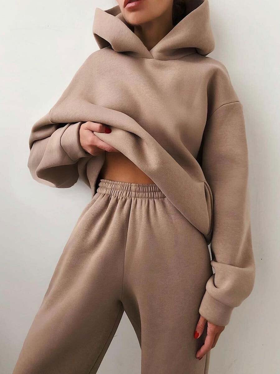Imogen | Polished Oversized Hooded Tracksuit Set