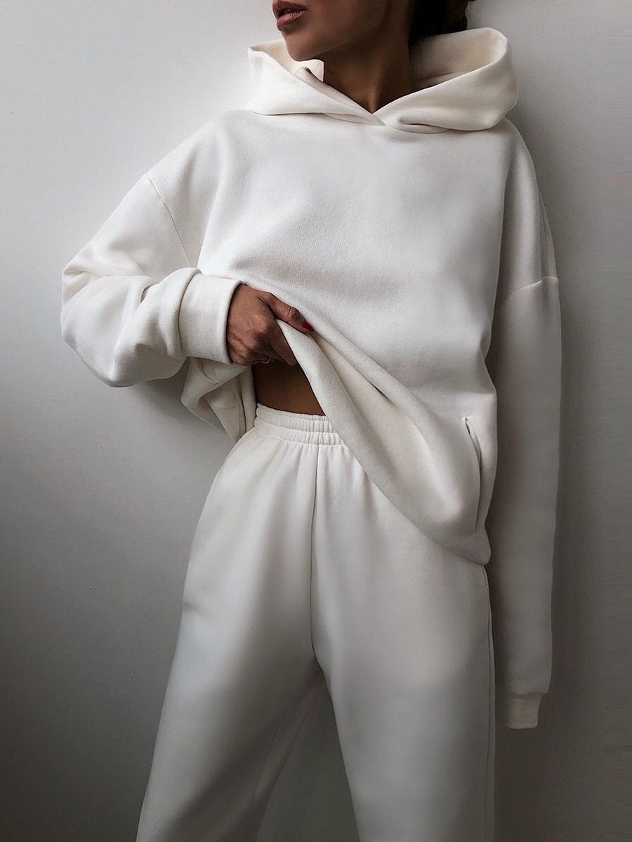 Imogen | Polished Oversized Hooded Tracksuit Set