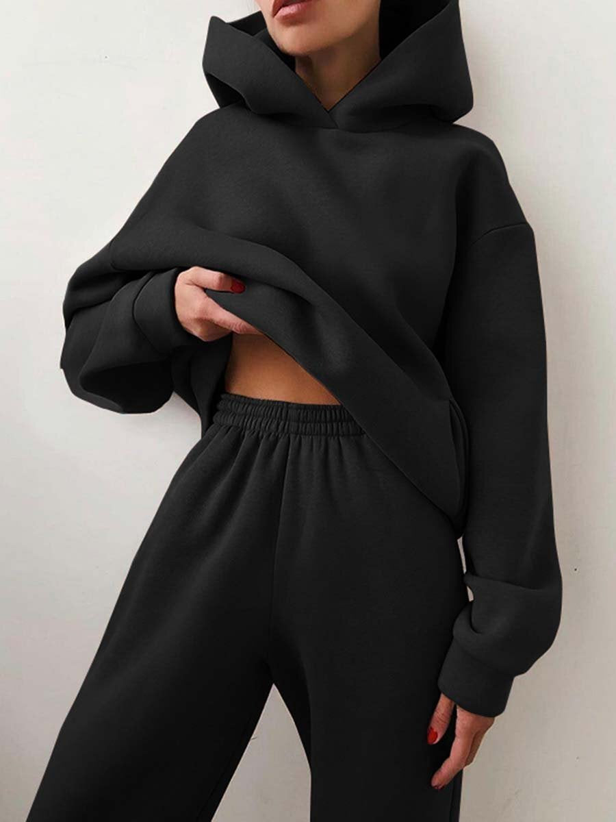 Imogen | Polished Oversized Hooded Tracksuit Set