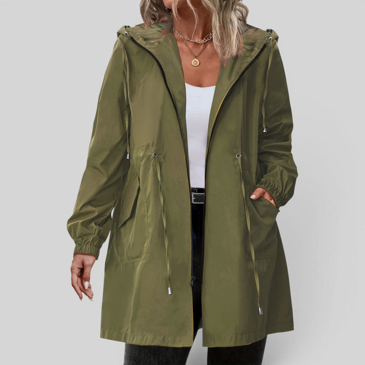 Imogen | Timeless Hooded Waterproof Jacket Trench Coat