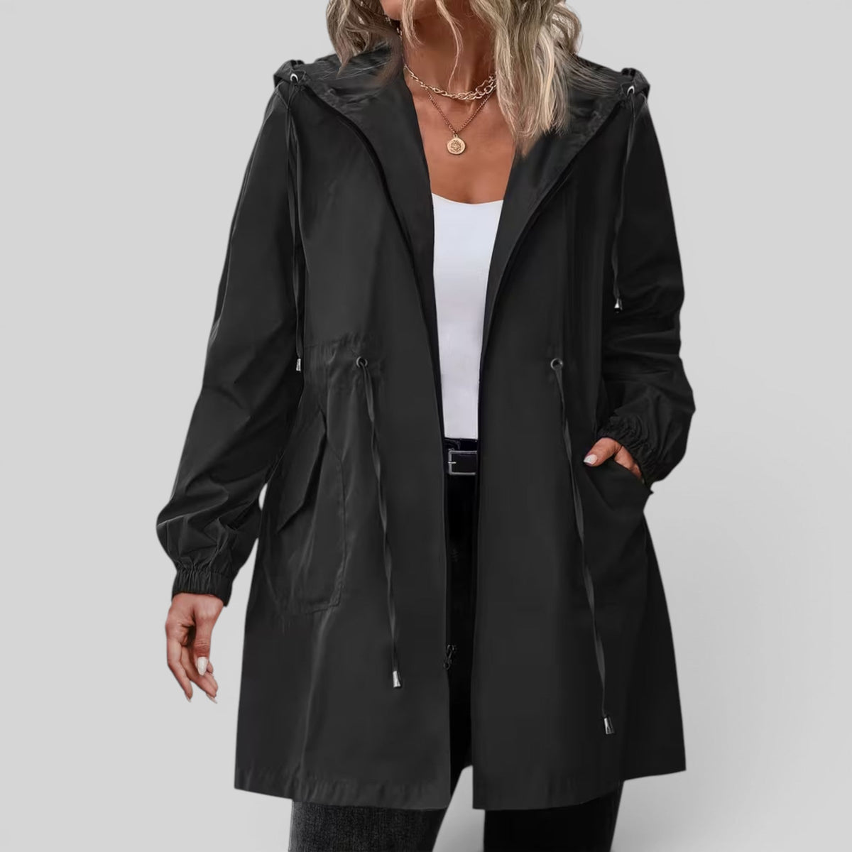 Imogen | Timeless Hooded Waterproof Jacket Trench Coat