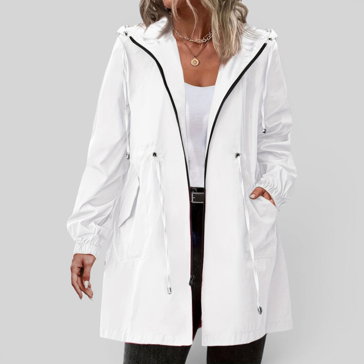 Imogen | Timeless Hooded Waterproof Jacket Trench Coat