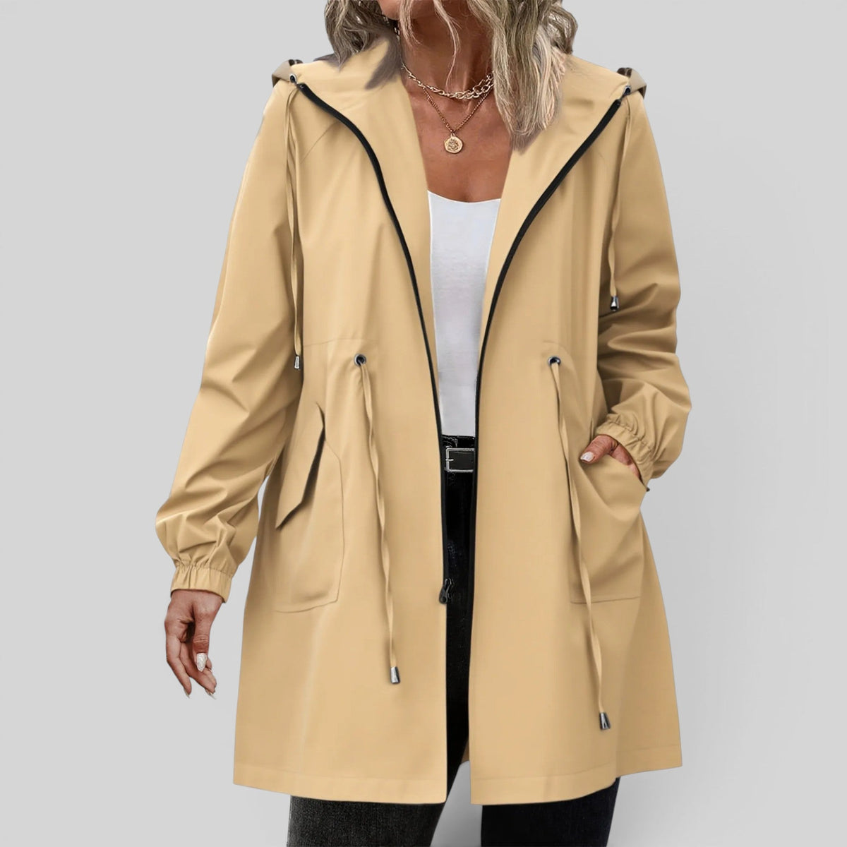 Imogen | Timeless Hooded Waterproof Jacket Trench Coat