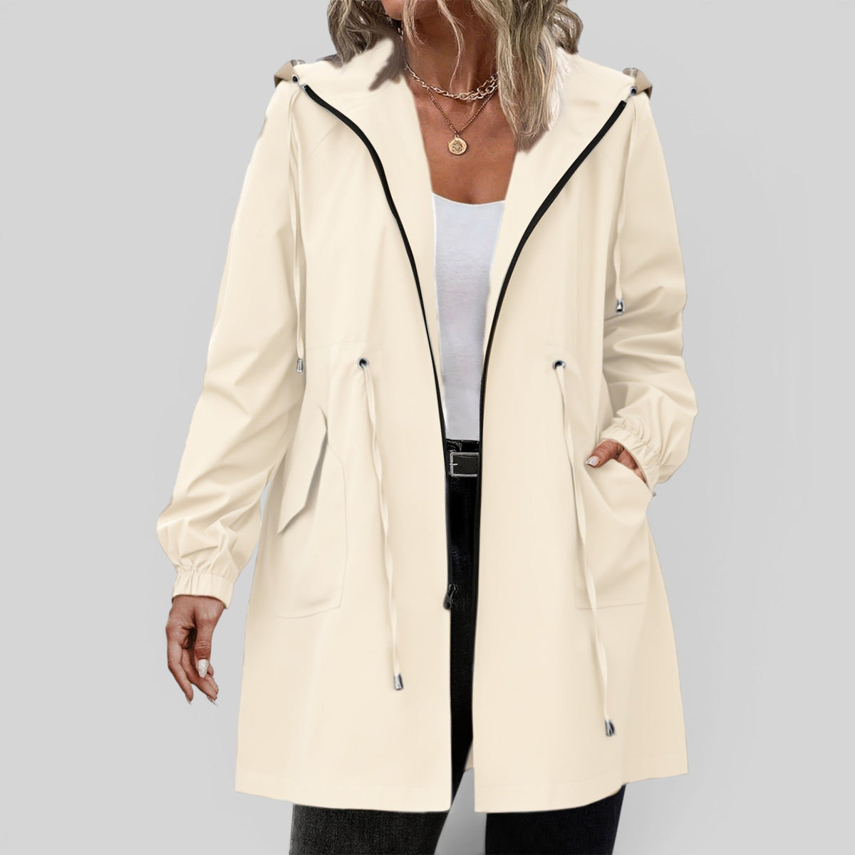 Imogen | Timeless Hooded Waterproof Jacket Trench Coat