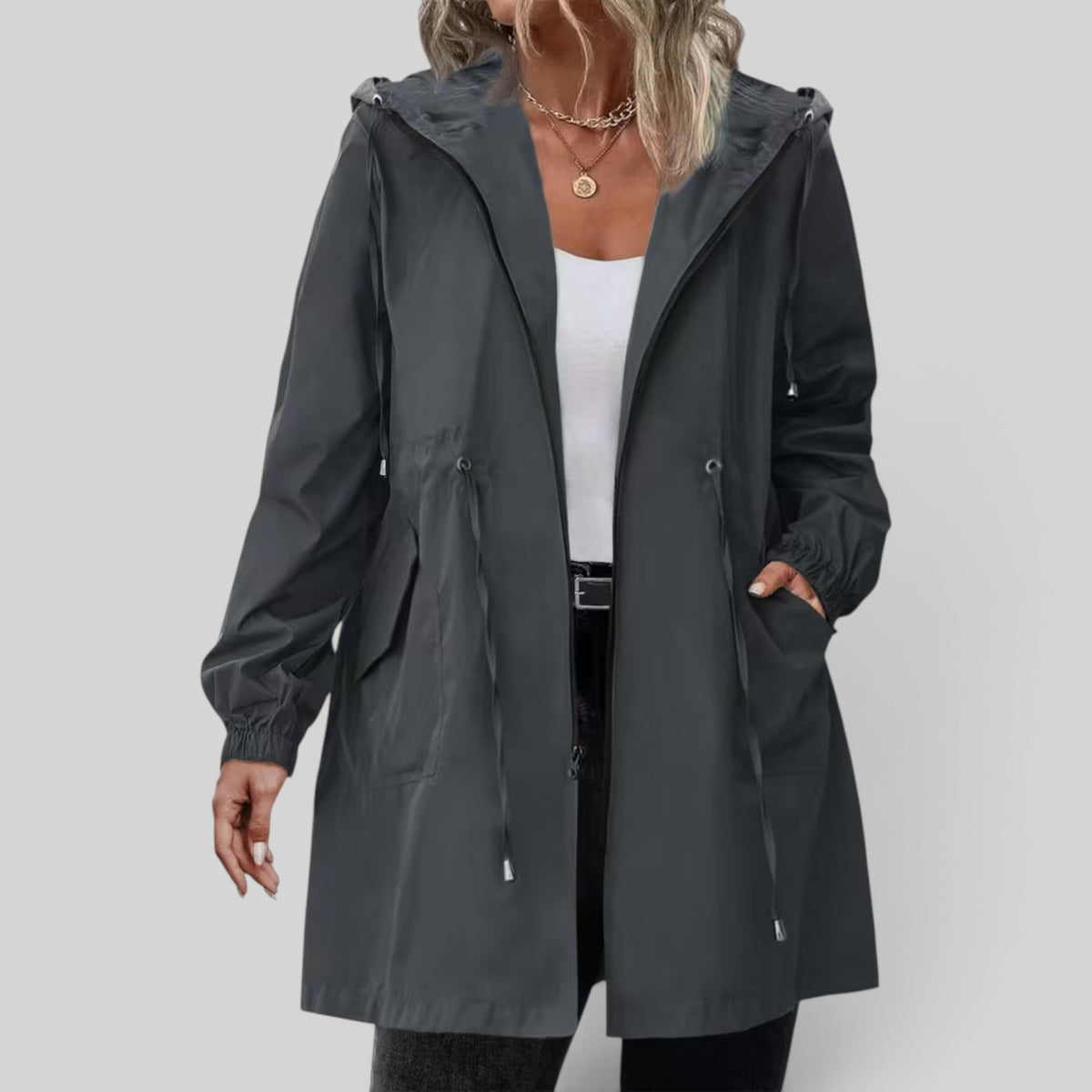 Imogen | Timeless Hooded Waterproof Jacket Trench Coat