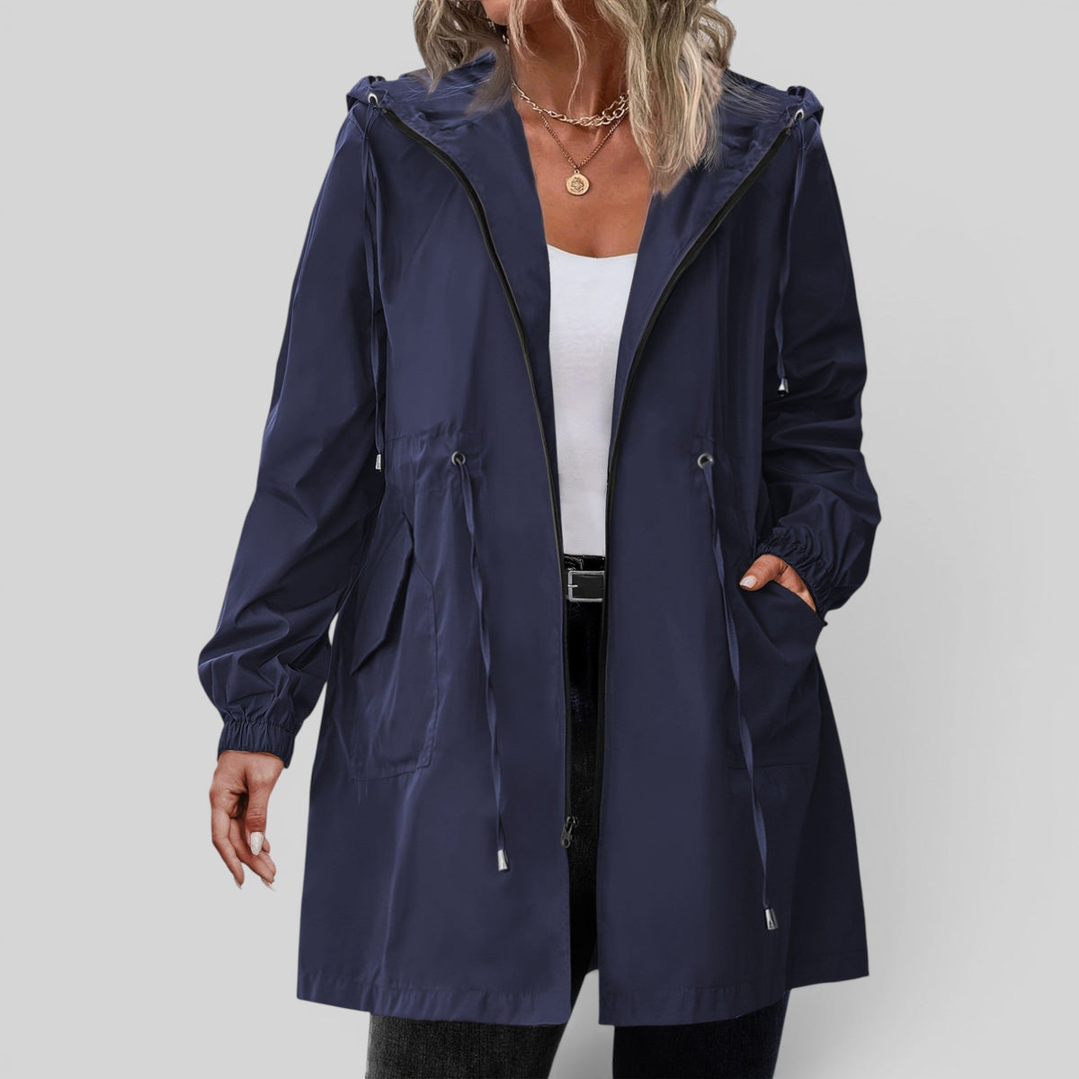 Imogen | Timeless Hooded Waterproof Jacket Trench Coat