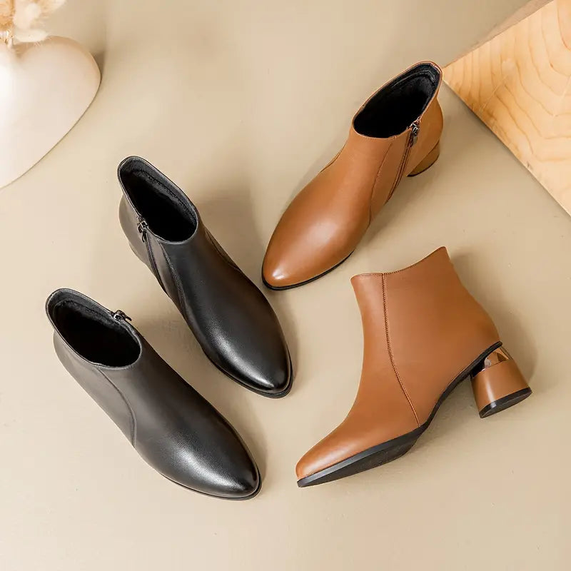 Iris | Relaxed Everyday Womens Ankle Boots with Block Heel