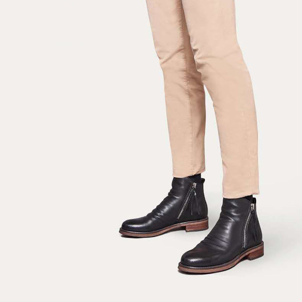 Isaac | Cosy Slouch-Style Mens Boots with Side Zip