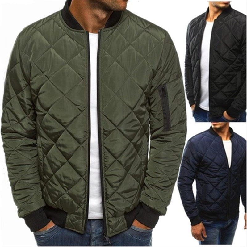 Isaac | Elegant Diamond-Quilted Jacket with Zip Pockets