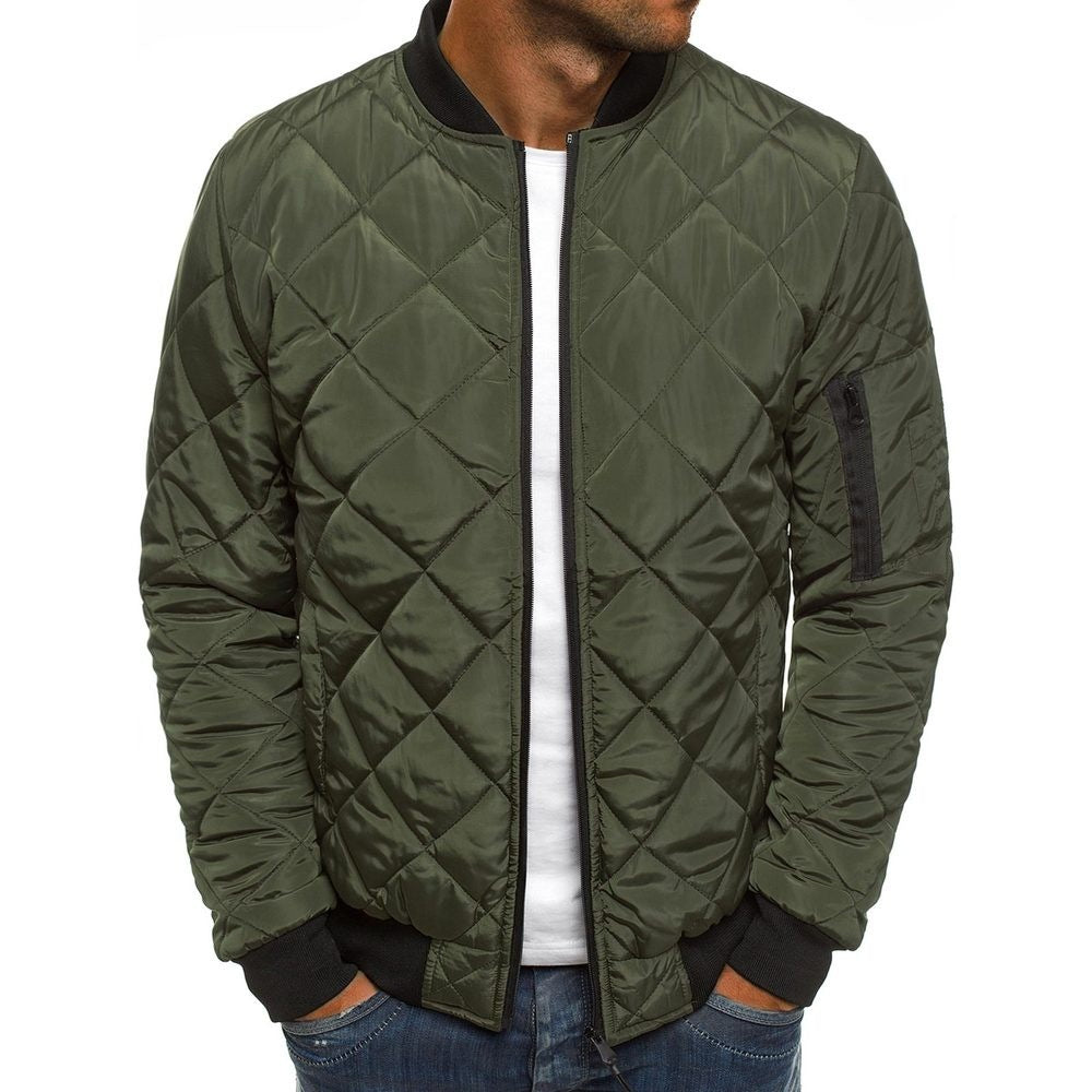 Isaac | Elegant Diamond-Quilted Jacket with Zip Pockets