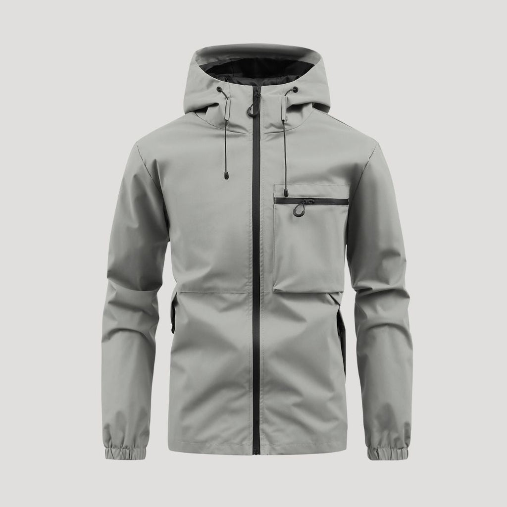 Isaac | Elegant Hooded Waterproof Jacket with Utility Pocket