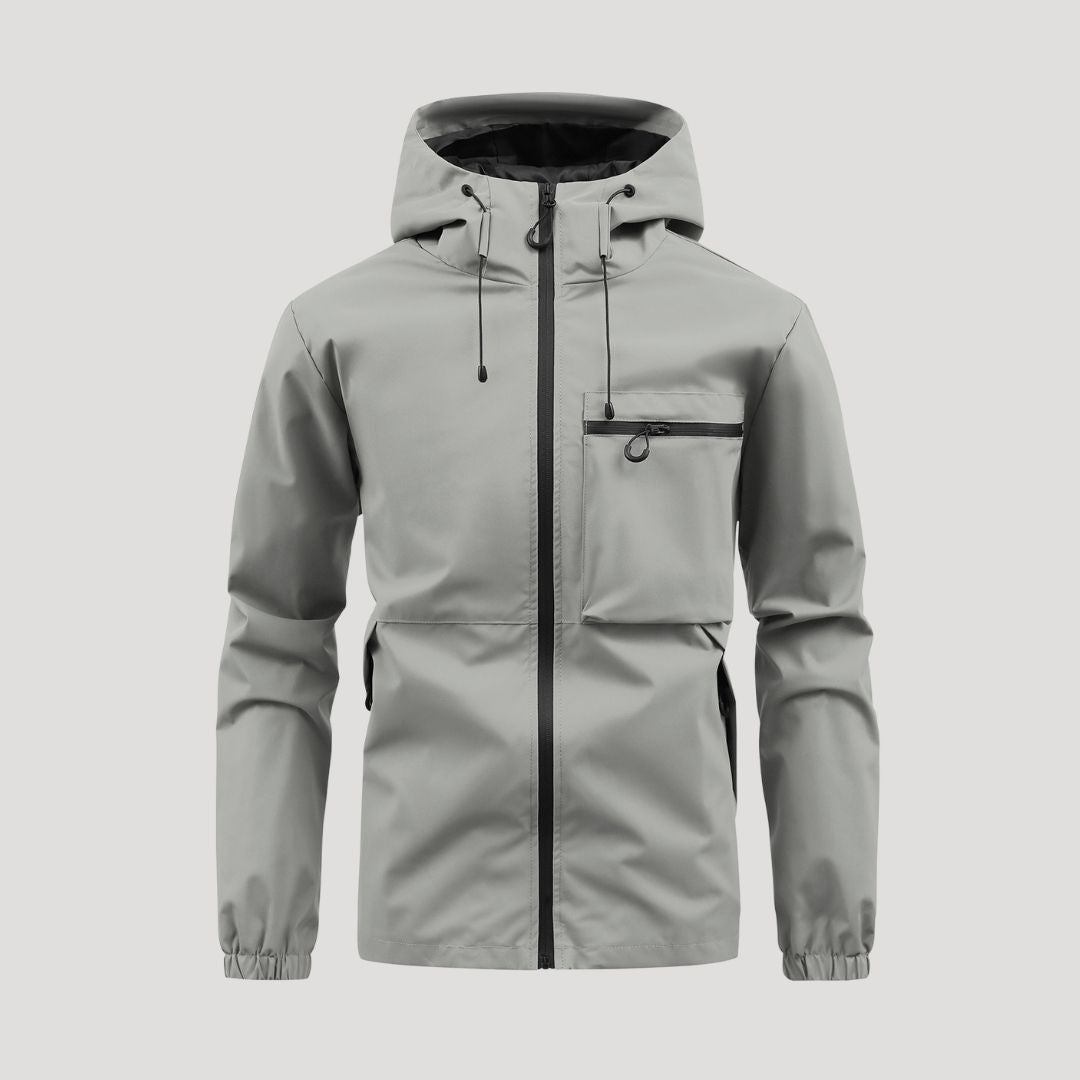 Isaac | Elegant Hooded Waterproof Jacket with Utility Pocket