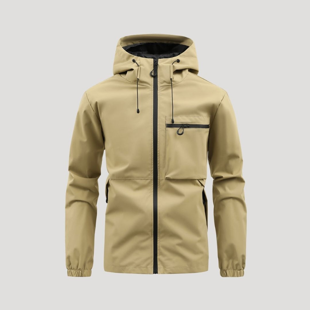 Isaac | Elegant Hooded Waterproof Jacket with Utility Pocket
