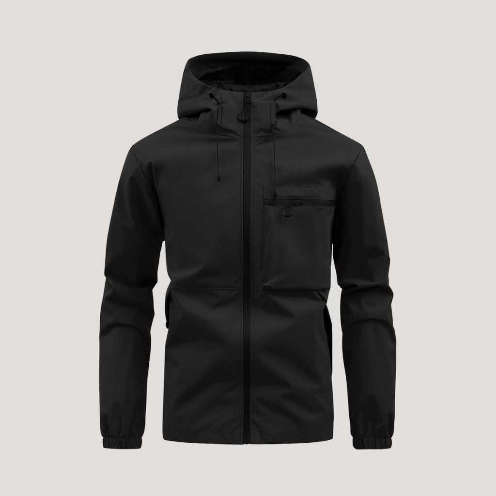 Isaac | Elegant Hooded Waterproof Jacket with Utility Pocket