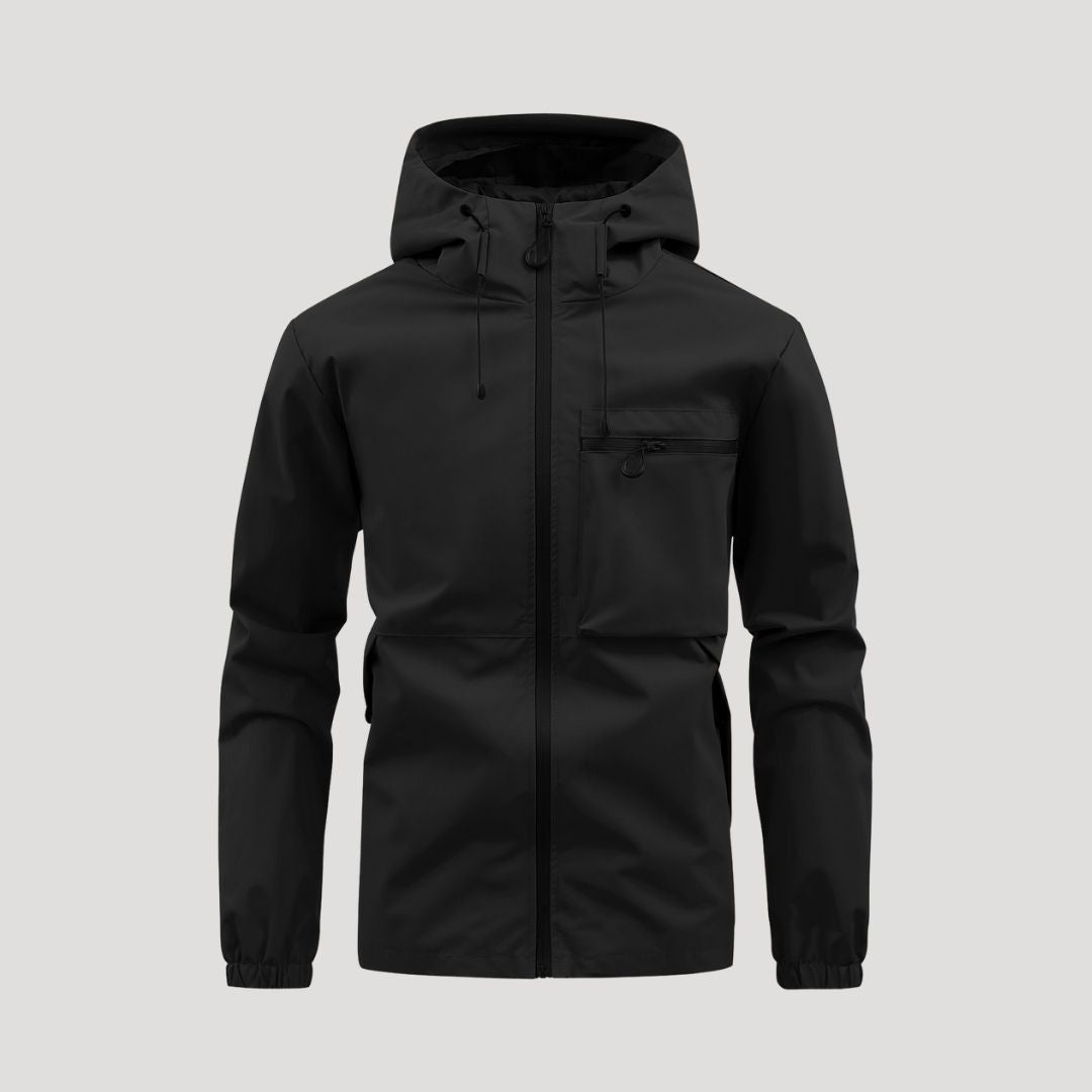 Isaac | Elegant Hooded Waterproof Jacket with Utility Pocket