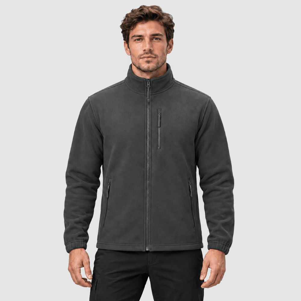 Isaac | Full Zip Stand Collar Mens Fleece Jacket