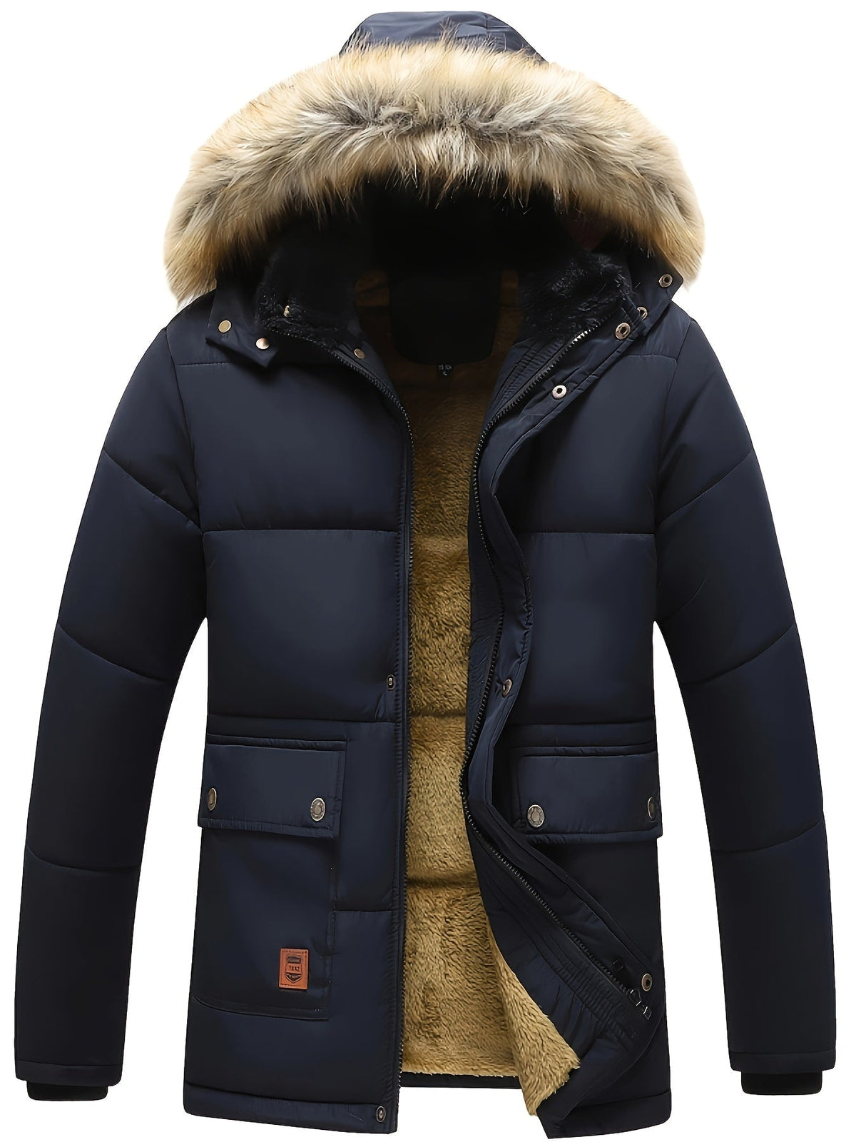 Isaac | Graceful Hooded Fur-Trim Quilted Men's Puffer Jacket