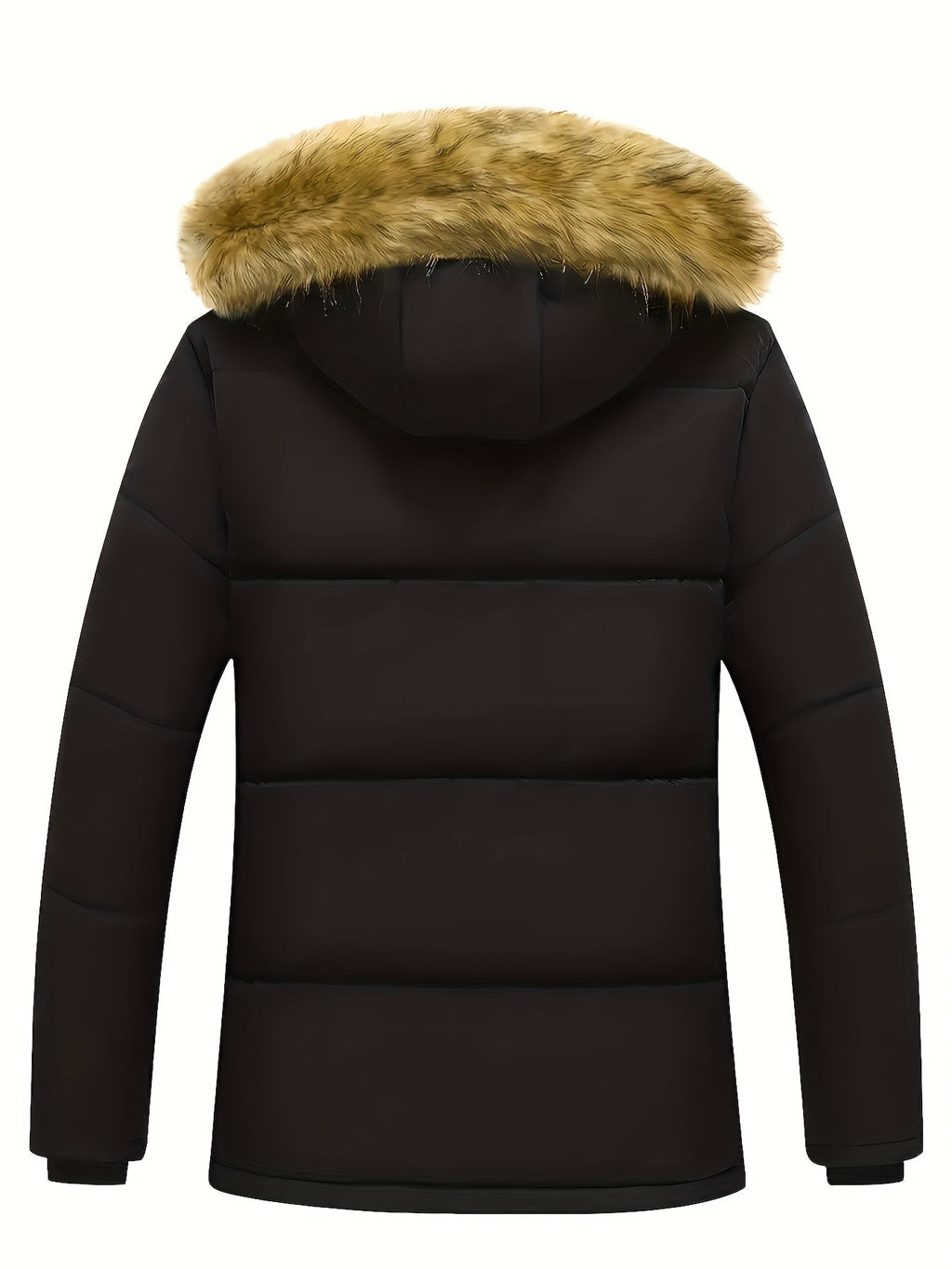 Isaac | Graceful Hooded Fur-Trim Quilted Men's Puffer Jacket