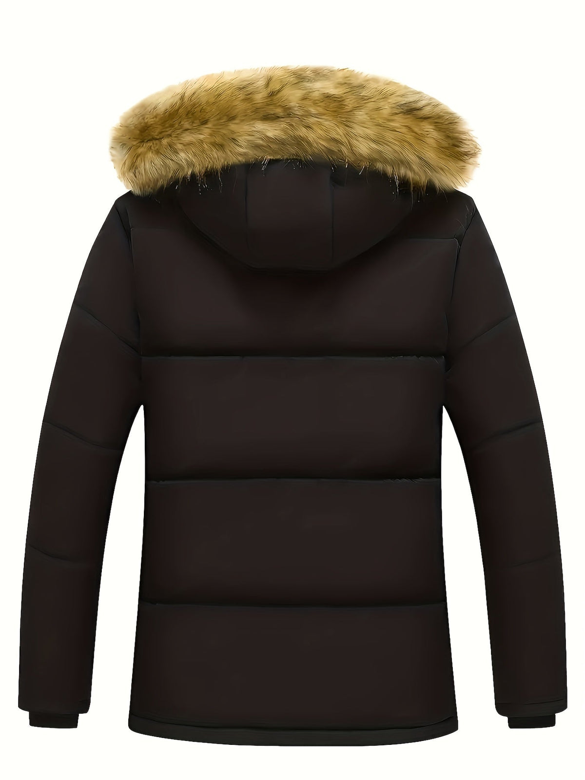 Isaac | Graceful Hooded Fur-Trim Quilted Men's Puffer Jacket