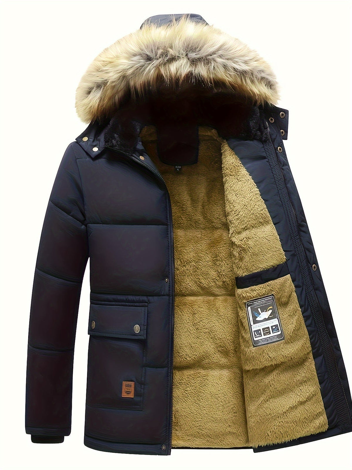 Isaac | Graceful Hooded Fur-Trim Quilted Men's Puffer Jacket
