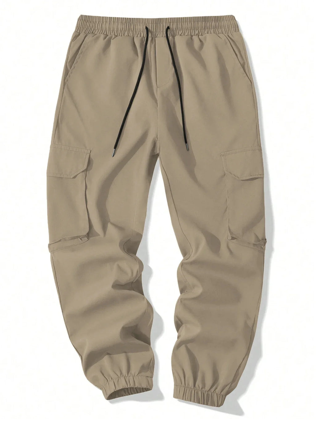 Isaac | Slim Fit Tapered Cargo Trousers with Drawstring Waist