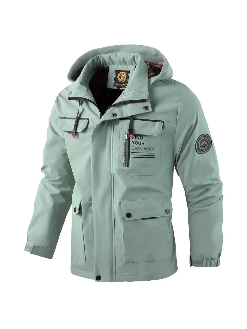 Isaac | Stylish Hooded Mens Parka Jacket with Cargo Pockets
