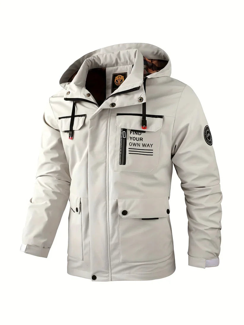 Isaac | Stylish Hooded Mens Parka Jacket with Cargo Pockets