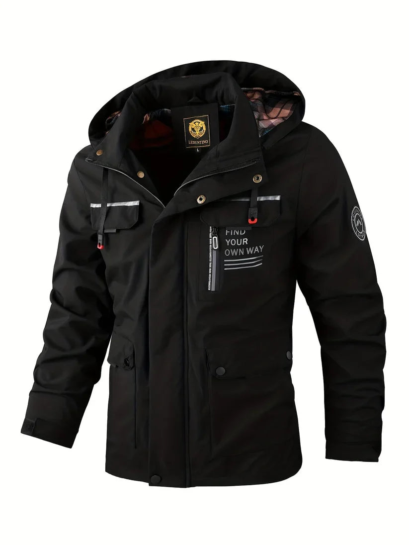 Isaac | Stylish Hooded Mens Parka Jacket with Cargo Pockets