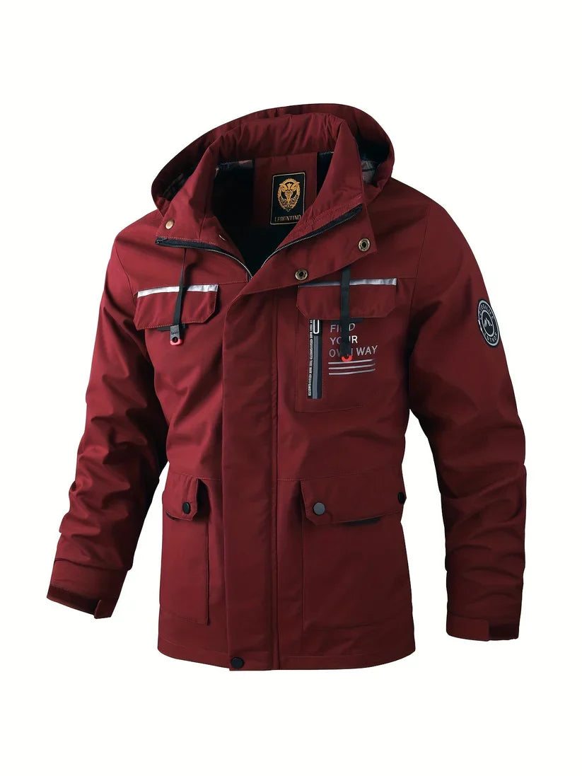 Isaac | Stylish Hooded Mens Parka Jacket with Cargo Pockets