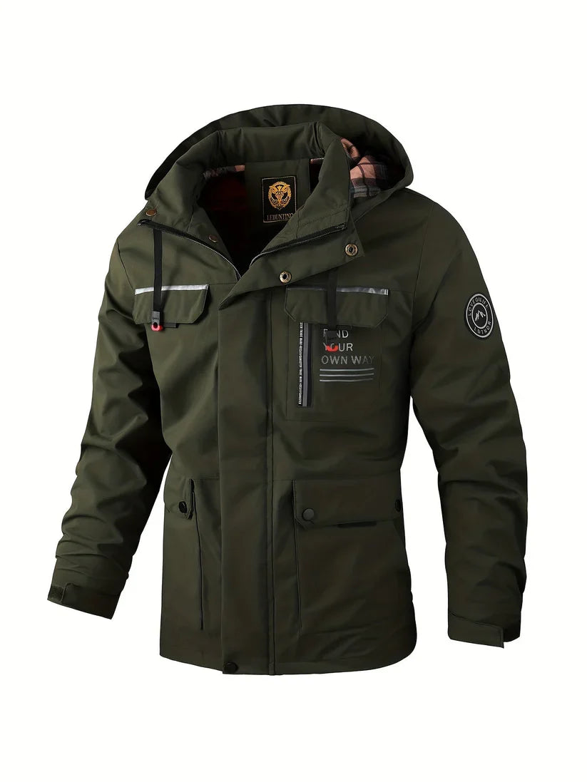 Isaac | Stylish Hooded Mens Parka Jacket with Cargo Pockets