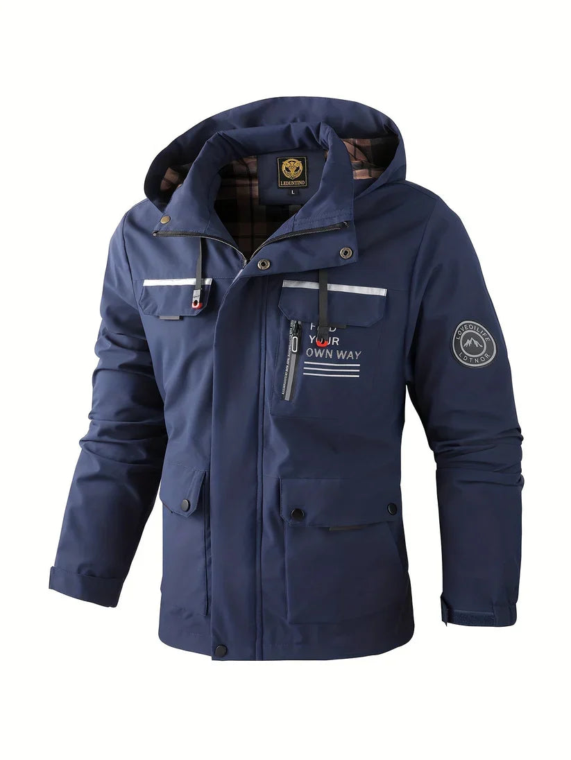 Isaac | Stylish Hooded Mens Parka Jacket with Cargo Pockets