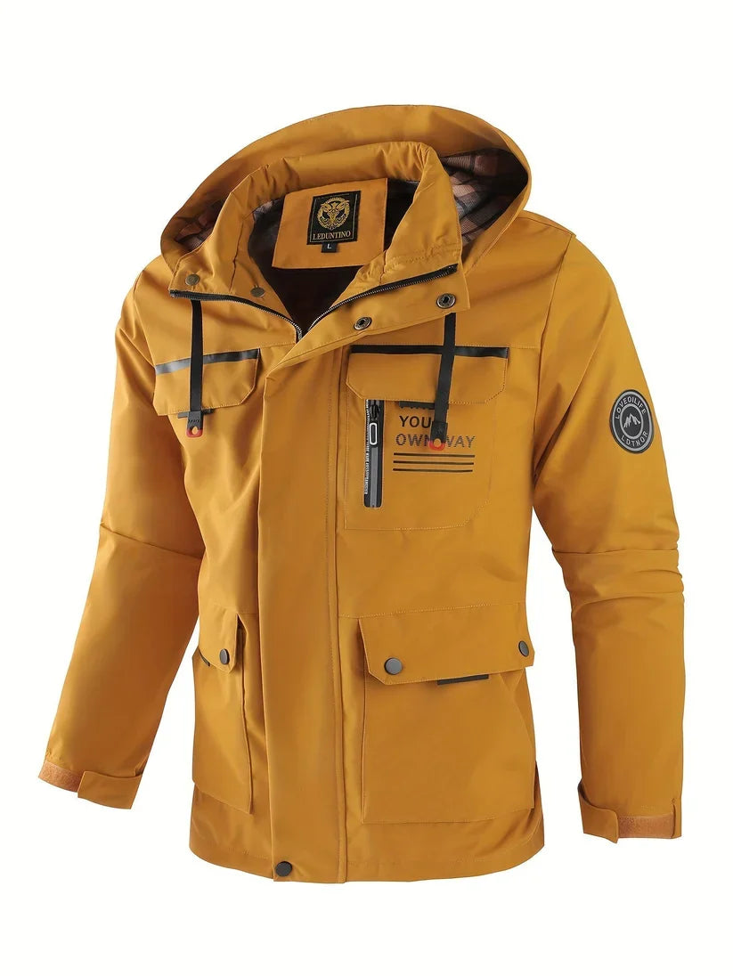 Isaac | Stylish Hooded Mens Parka Jacket with Cargo Pockets