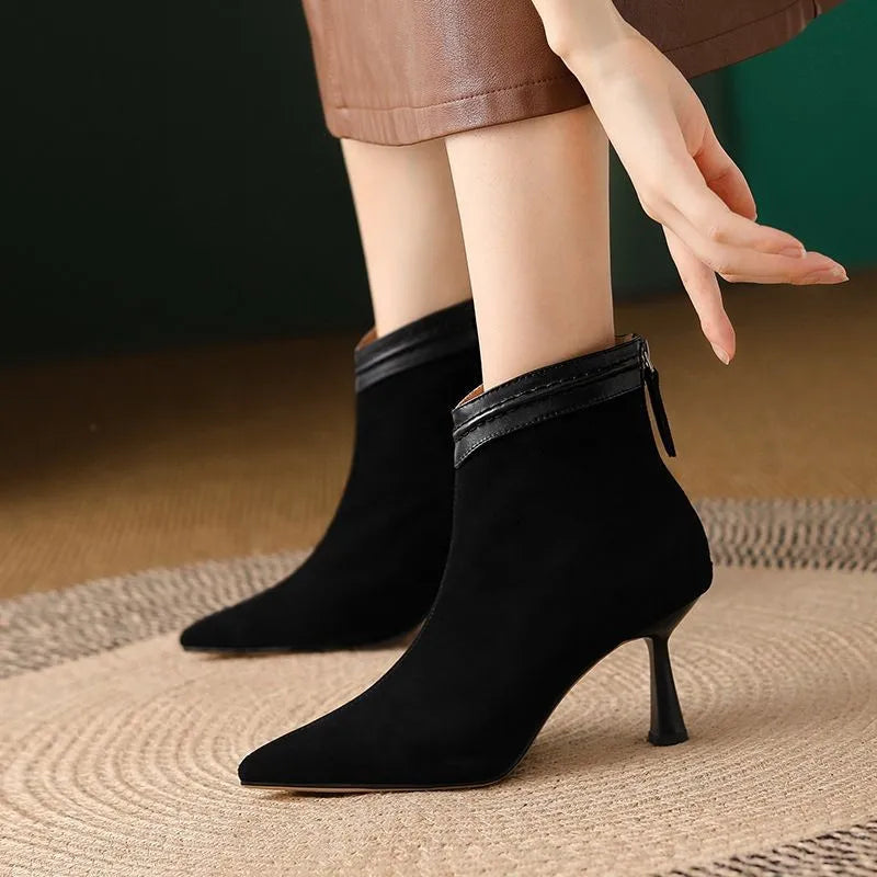 Isabella | Chic Pointed Toe Stiletto Ankle Womens Boots