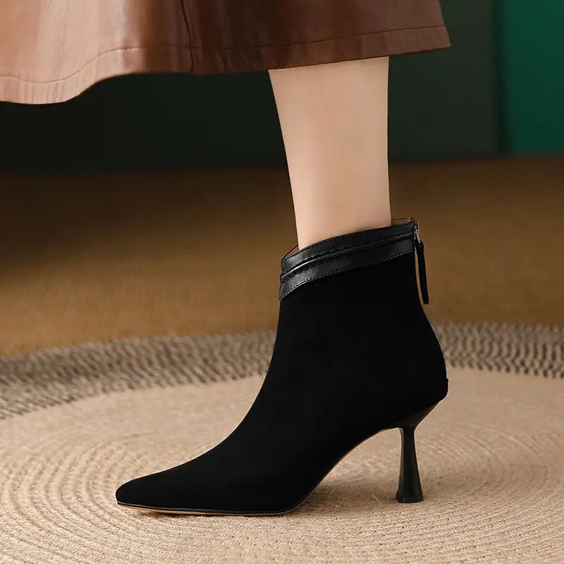 Isabella | Chic Pointed Toe Stiletto Ankle Womens Boots