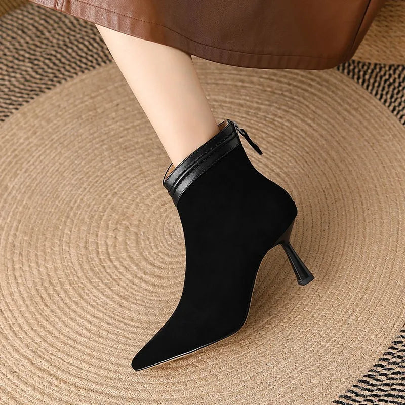 Isabella | Chic Pointed Toe Stiletto Ankle Womens Boots