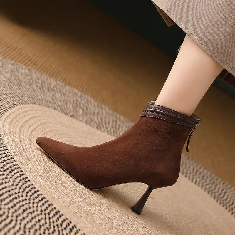 Isabella | Chic Pointed Toe Stiletto Ankle Womens Boots